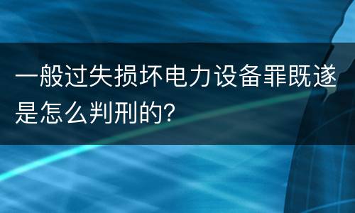 一般过失损坏电力设备罪既遂是怎么判刑的？