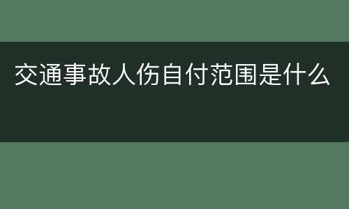 交通事故人伤自付范围是什么