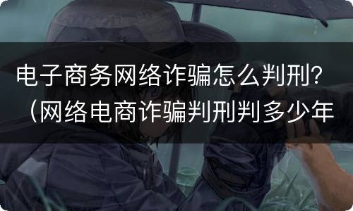 电子商务网络诈骗怎么判刑？（网络电商诈骗判刑判多少年）