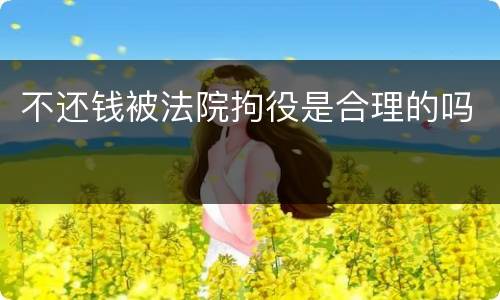 不还钱被法院拘役是合理的吗