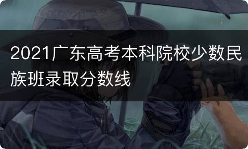2021广东高考本科院校少数民族班录取分数线