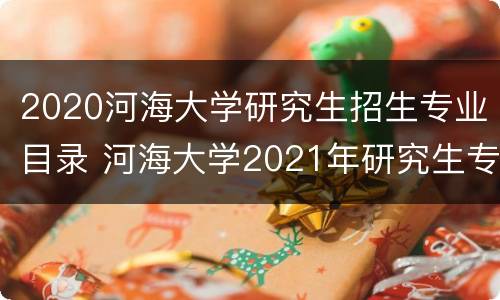 2020河海大学研究生招生专业目录 河海大学2021年研究生专业目录