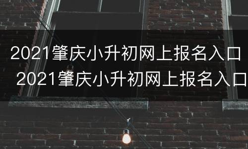 2021肇庆小升初网上报名入口 2021肇庆小升初网上报名入口公告