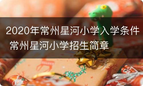 2020年常州星河小学入学条件 常州星河小学招生简章