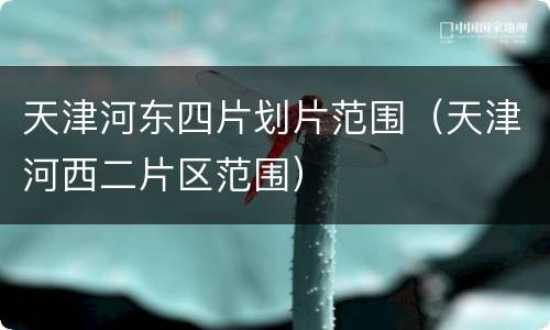 天津河东四片划片范围（天津河西二片区范围）