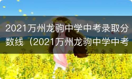 2021万州龙驹中学中考录取分数线（2021万州龙驹中学中考录取分数线是多少分）