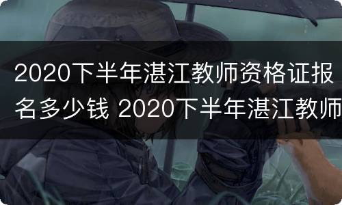 2020下半年湛江教师资格证报名多少钱 2020下半年湛江教师资格证报名多少钱啊