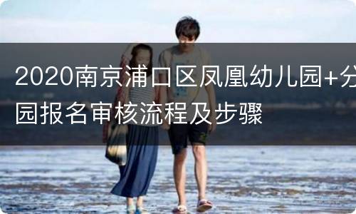 2020南京浦口区凤凰幼儿园+分园报名审核流程及步骤