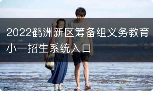 2022鹤洲新区筹备组义务教育小一招生系统入口