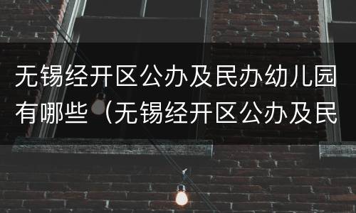 无锡经开区公办及民办幼儿园有哪些（无锡经开区公办及民办幼儿园有哪些）