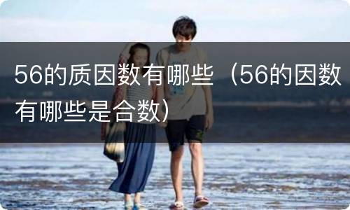 56的质因数有哪些（56的因数有哪些是合数）