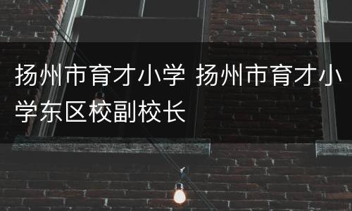 扬州市育才小学 扬州市育才小学东区校副校长