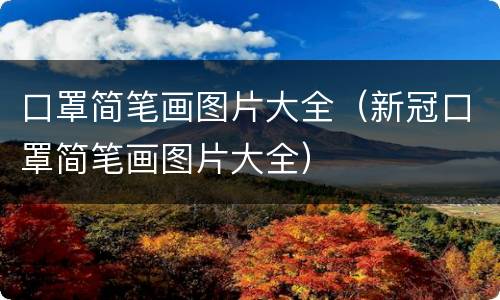 口罩简笔画图片大全（新冠口罩简笔画图片大全）