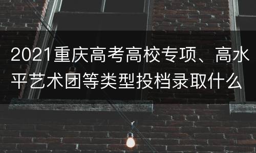 2021重庆高考高校专项、高水平艺术团等类型投档录取什么时候开始？