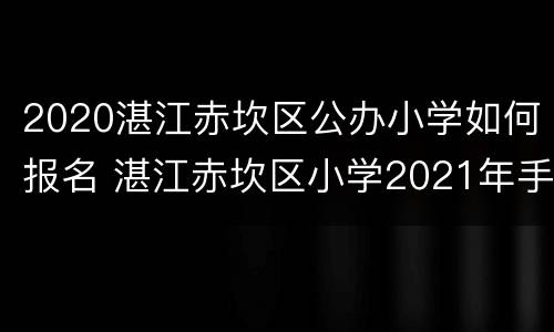 2020湛江赤坎区公办小学如何报名 湛江赤坎区小学2021年手机报名