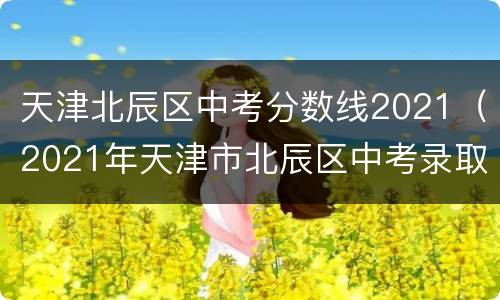 天津北辰区中考分数线2021（2021年天津市北辰区中考录取分数线）