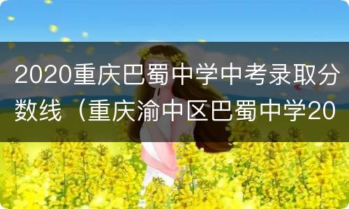 2020重庆巴蜀中学中考录取分数线（重庆渝中区巴蜀中学2020年录取分）