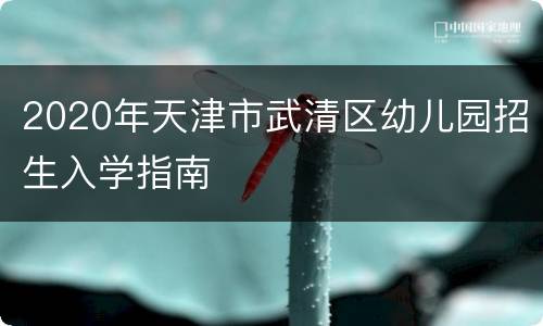 2020年天津市武清区幼儿园招生入学指南