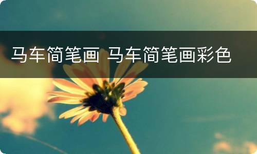 马车简笔画 马车简笔画彩色