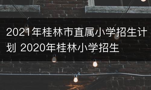2021年桂林市直属小学招生计划 2020年桂林小学招生