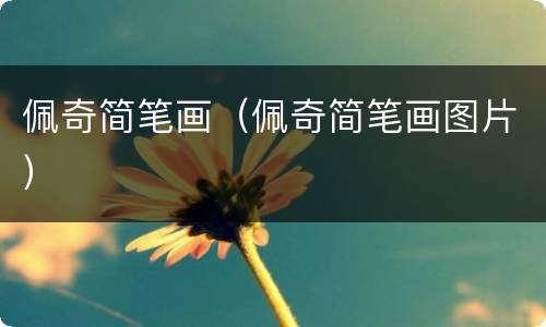 佩奇简笔画（佩奇简笔画图片）