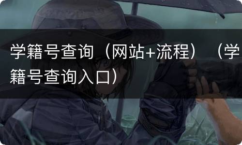 学籍号查询（网站+流程）（学籍号查询入口）