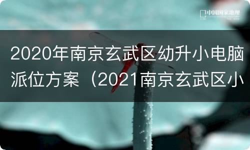 2020年南京玄武区幼升小电脑派位方案（2021南京玄武区小学电脑派位）
