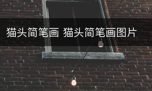 猫头简笔画 猫头简笔画图片