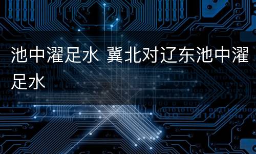 池中濯足水 冀北对辽东池中濯足水