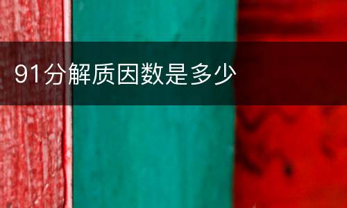 91分解质因数是多少