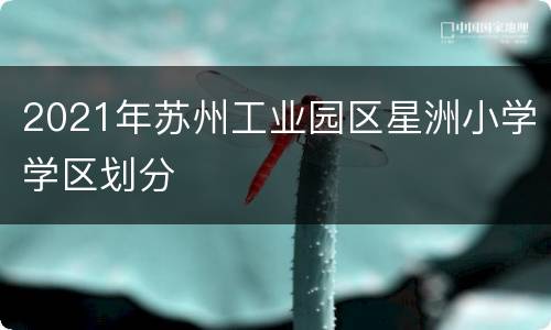 2021年苏州工业园区星洲小学学区划分