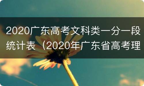 2020广东高考文科类一分一段统计表（2020年广东省高考理科一分一段统计表）