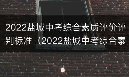 2022盐城中考综合素质评价评判标准（2022盐城中考综合素质评价评判标准是什么）