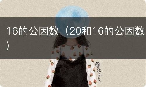 16的公因数（20和16的公因数）