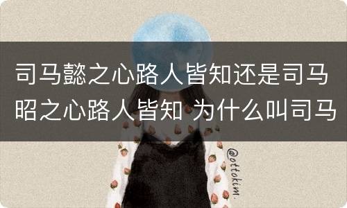 司马懿之心路人皆知还是司马昭之心路人皆知 为什么叫司马昭之心路人皆知