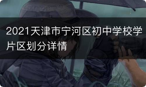 2021天津市宁河区初中学校学片区划分详情