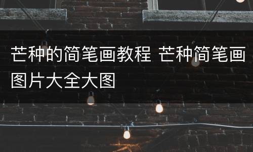 芒种的简笔画教程 芒种简笔画图片大全大图