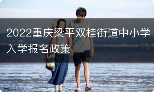 2022重庆梁平双桂街道中小学入学报名政策