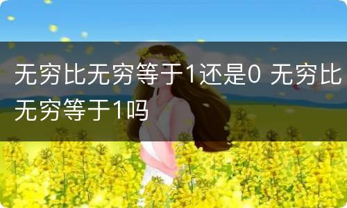 无穷比无穷等于1还是0 无穷比无穷等于1吗