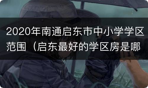 2020年南通启东市中小学学区范围（启东最好的学区房是哪里?）