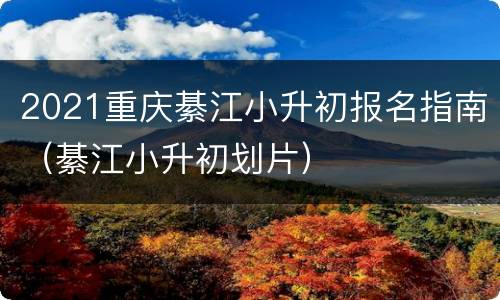 2021重庆綦江小升初报名指南（綦江小升初划片）