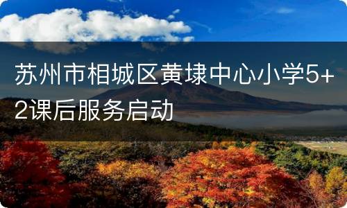 苏州市相城区黄埭中心小学5+2课后服务启动
