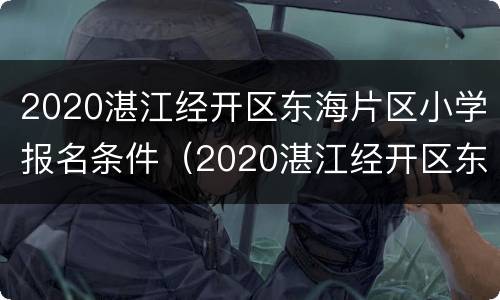 2020湛江经开区东海片区小学报名条件（2020湛江经开区东海片区小学报名条件及要求）