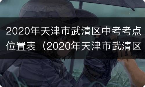 2020年天津市武清区中考考点位置表（2020年天津市武清区中考考点位置表格）