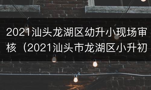 2021汕头龙湖区幼升小现场审核（2021汕头市龙湖区小升初）