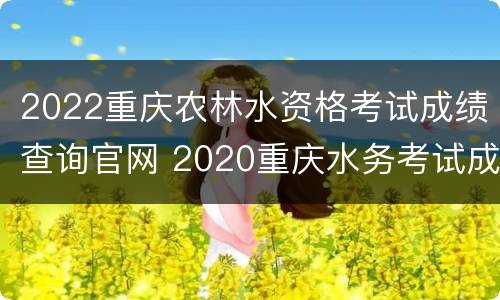2022重庆农林水资格考试成绩查询官网 2020重庆水务考试成绩查询