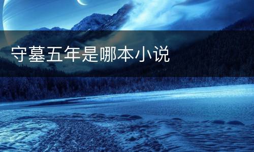 守墓五年是哪本小说