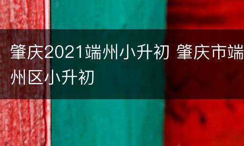 肇庆2021端州小升初 肇庆市端州区小升初