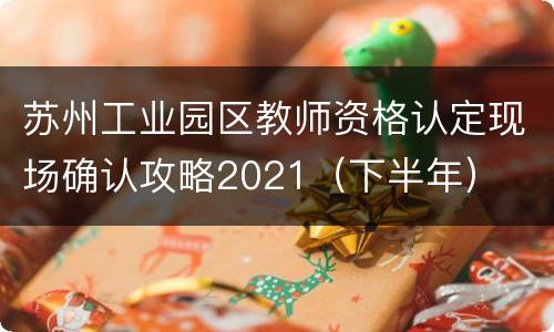 苏州工业园区教师资格认定现场确认攻略2021（下半年）