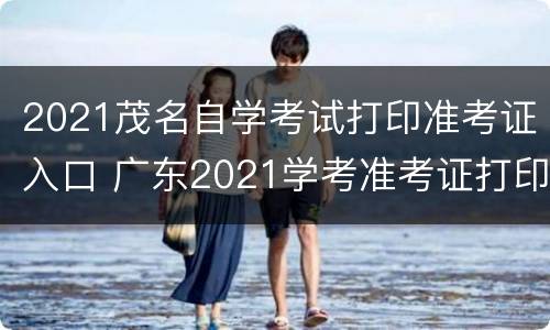 2021茂名自学考试打印准考证入口 广东2021学考准考证打印入口